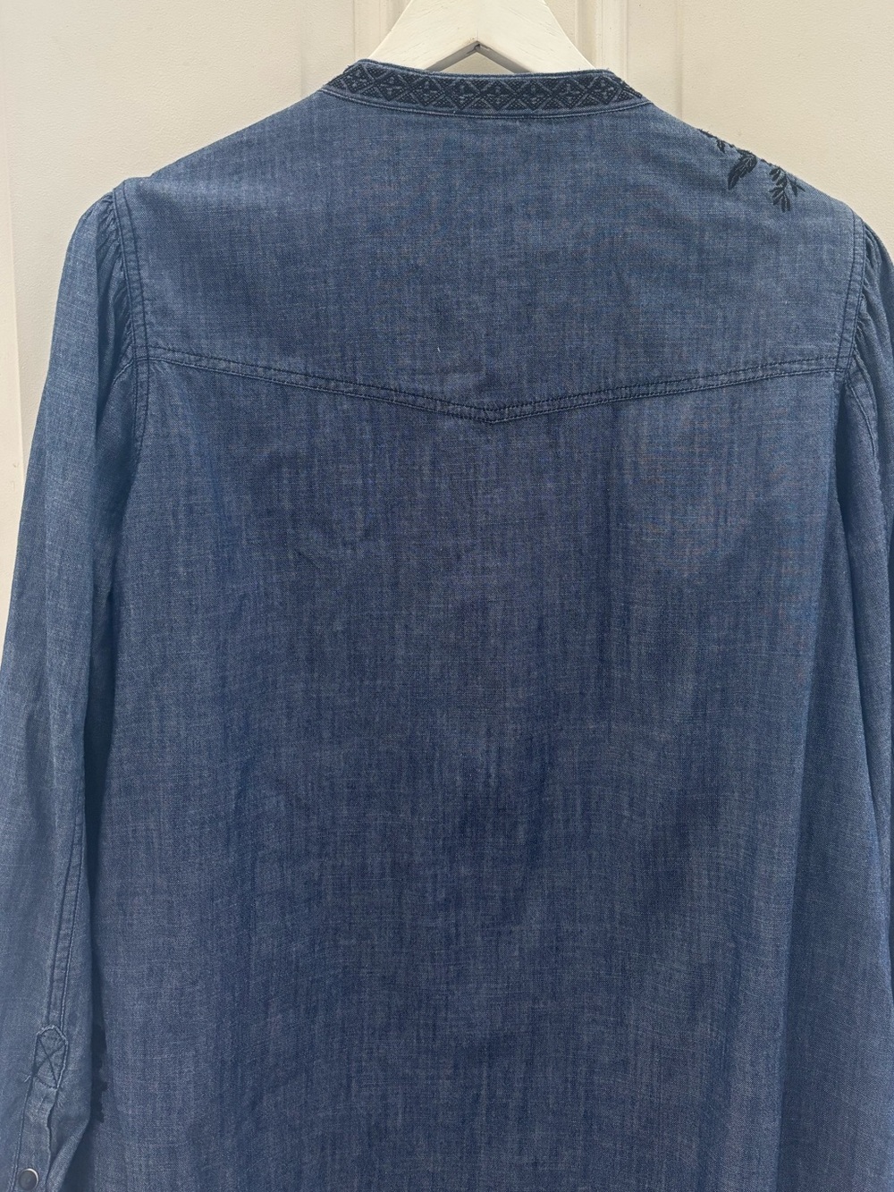Sundance Lennon Embroidered Denim Shirt L - Picture 7 of 9